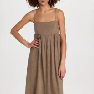 Rachel Pally Empre Waist Linen Ruby Maxi Dress Size Medium